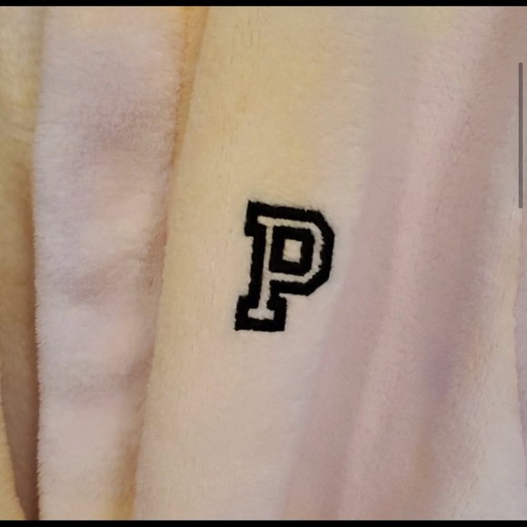 PINK Victoria's Secret Tie Dye Plush Robe Sz M/L - Picture 2 of 5